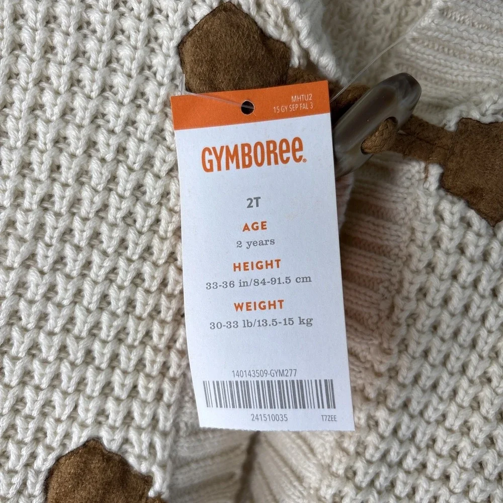 Gymboree Toddler 2t Cream Toggle‎ Knit Cardigan Sweater NEW